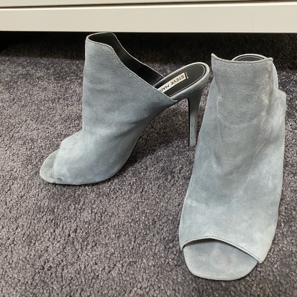 Steve Madden baby blue mules